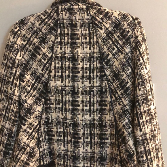 CAbi Jacket Blazer Black White Wool Woven Tweed - Picture 4 of 7